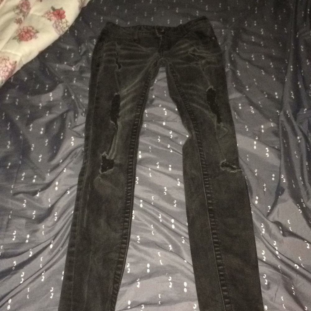 Black ripped jeans